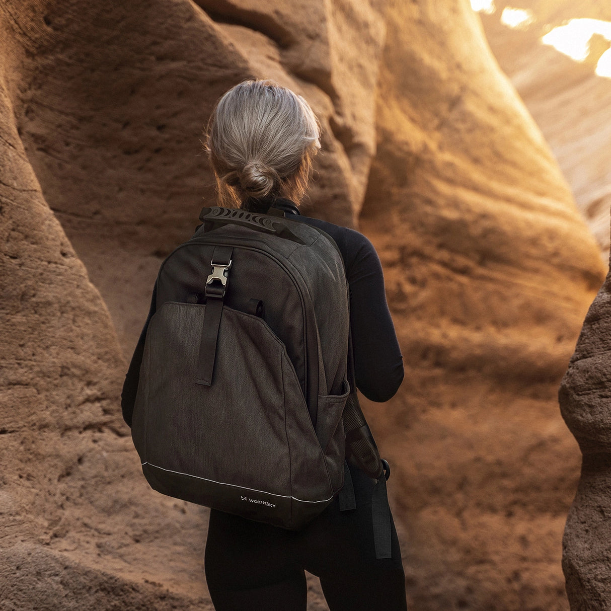 Wozinsky cykel bager taske, cykel rygsæk med ramme, 2in1, 40l, sort (WBB33BK)