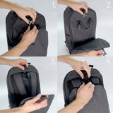 Wozinsky cykel bager taske, cykel rygsæk med ramme, 2in1, 40l, sort (WBB33BK)