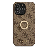 Guess GUHCP13L4GMRBR iPhone 13 Pro / 13 6.1" brown/brown hardcase 4G with ring stand