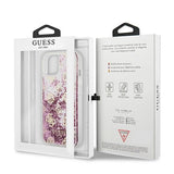 Guess GUHCP13SLGPEPI iPhone 13 mini 5.4" pink/pink hardcase Peony Liquid Glitter