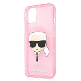 Karl Lagerfeld Glitter Karl's Head Case for iPhone 13 mini - Pink