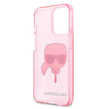 Karl Lagerfeld Glitter Karl's Head Case for iPhone 13 Pro Max - Pink