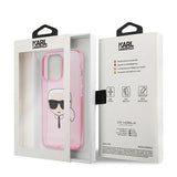 Karl Lagerfeld Glitter Karl's Head Case for iPhone 13 Pro Max - Pink