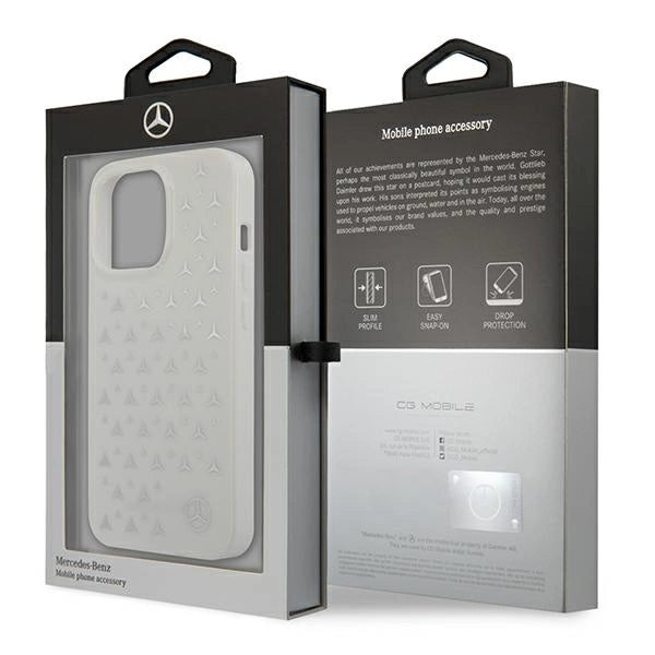 Mercedes MEHCP13XESPWH iPhone 13 Pro Max 6,7" hvid/hvid hardcase Silver Stars mønster