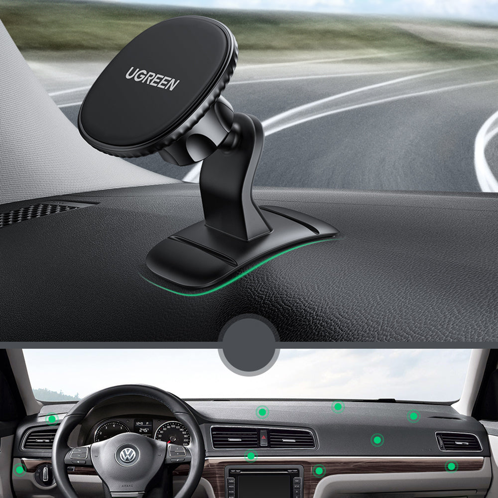 Ugreen Magnetic Car Phone Holder Self-Adhesive for Dashboard Black (LP292)