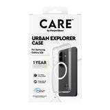 CARE by PanzerGlass Urban Explorer Case Transparent w. White Qi Samsung Galaxy S26
