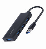 Gembird UHB-U3P4-03 dockingstation Ledningsført USB 3.2 Gen 1 (3.1 Gen 1) Type-A Sort