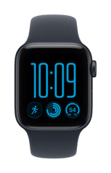 Apple Watch SE 3 GPS 40mm Midnight Aluminium Case with Navy Blue Sport Band - S/M