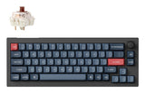 Keychron V2M-D3 tastatur Universel USB + RF Wireless + Bluetooth QWERTY Engelsk Sort, Kulfiber
