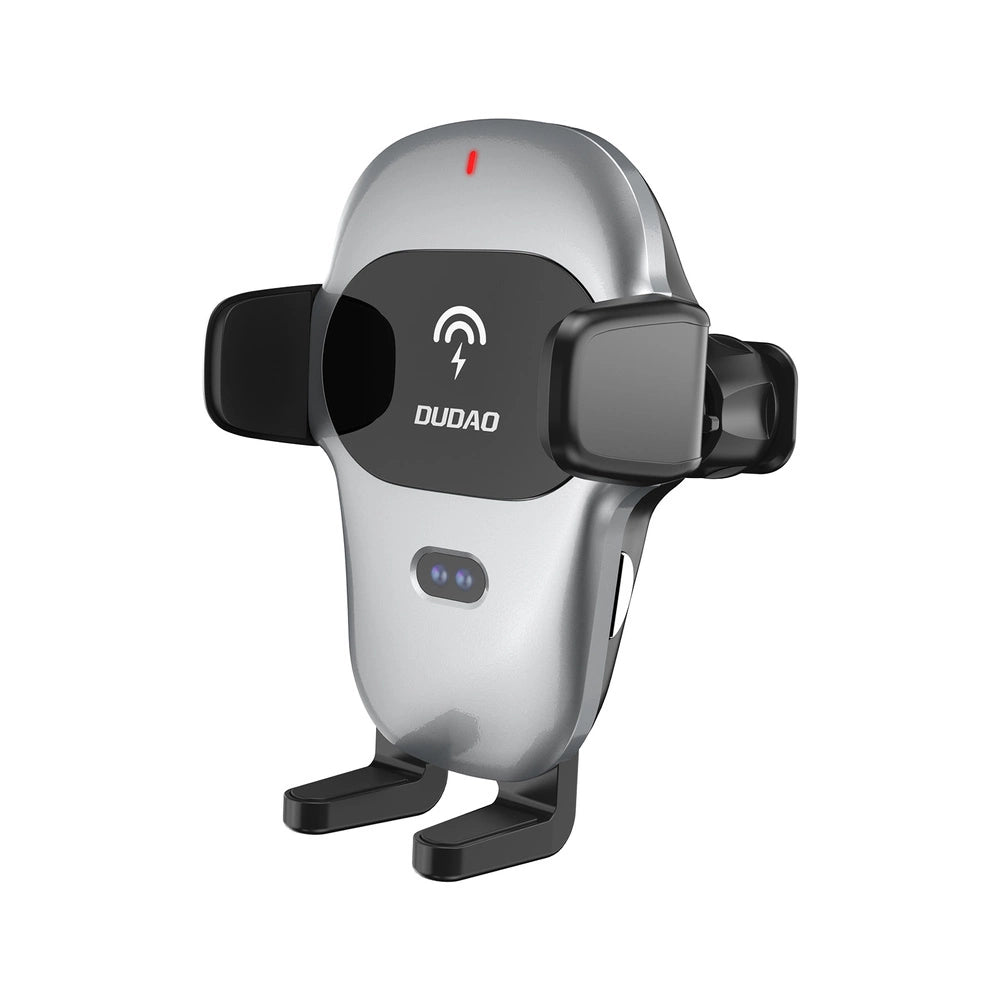 Dudao Automatic Car Holder med indbygget Qi 15W trådløs oplader Grå (F20xs)
