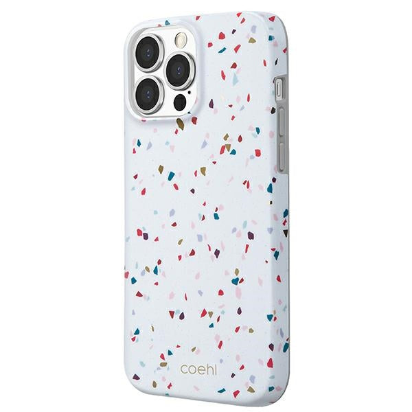 Uniq Coehl Terrazzo-fodral til iPhone 13 Pro Max - hvid
