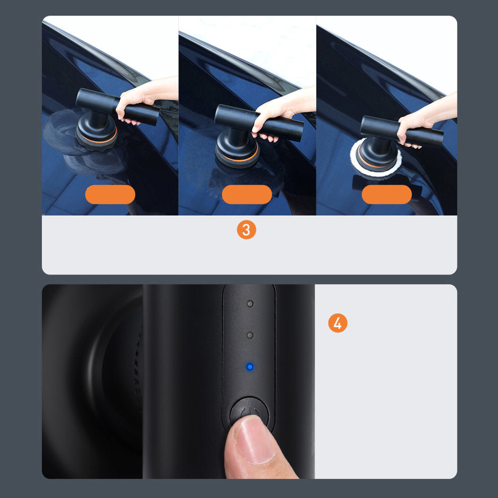 Baseus trådløs elektrisk poleringsmaskine 30W 4000mAh sort (CRDLQ-B01)