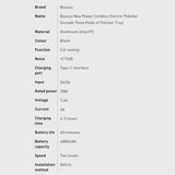 Baseus trådløs elektrisk poleringsmaskine 30W 4000mAh sort (CRDLQ-B01)