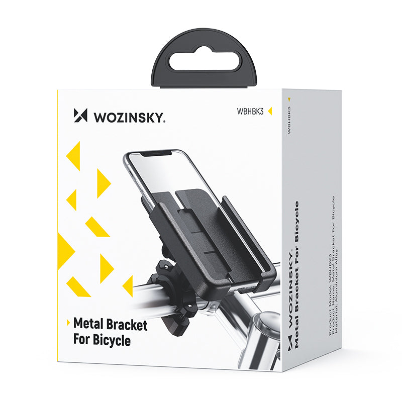 Wozinsky metalcykeltelefonholder, scooter sort (WBHBK3)