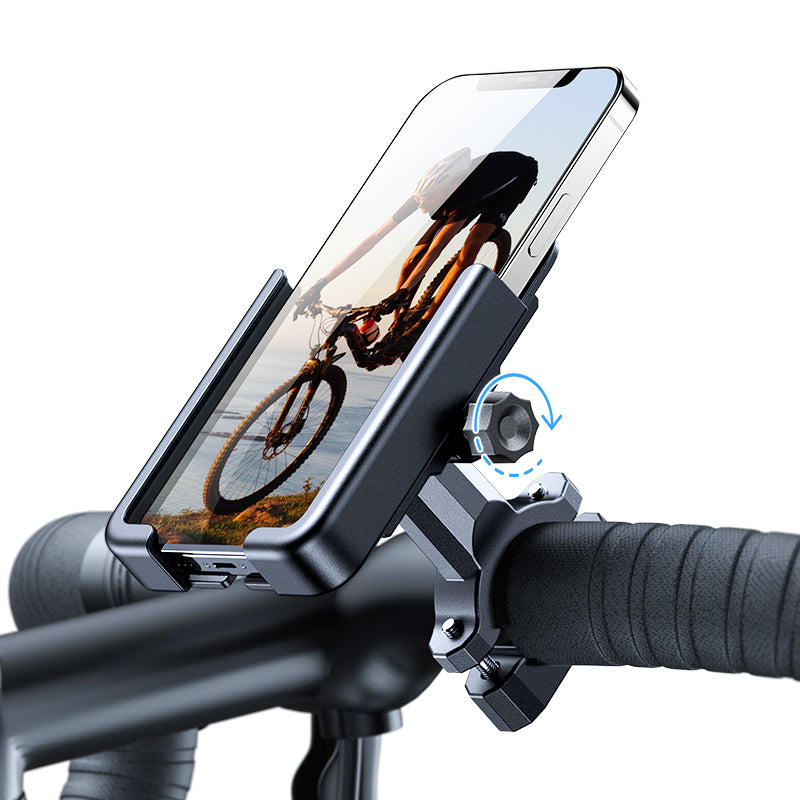 Wozinsky metalcykeltelefonholder, scooter sort (WBHBK3)