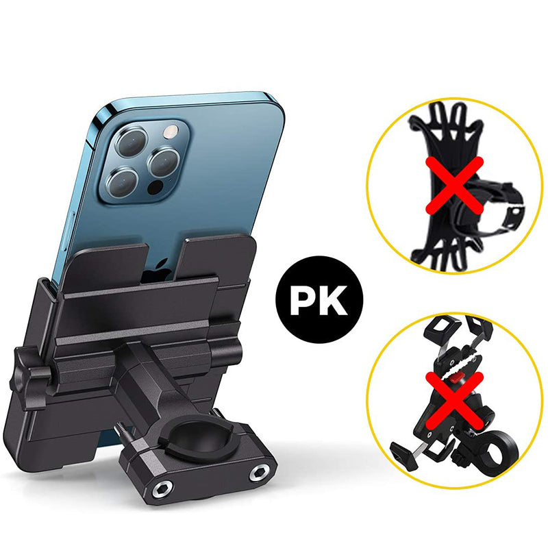 Wozinsky metalcykeltelefonholder, scooter sort (WBHBK3)
