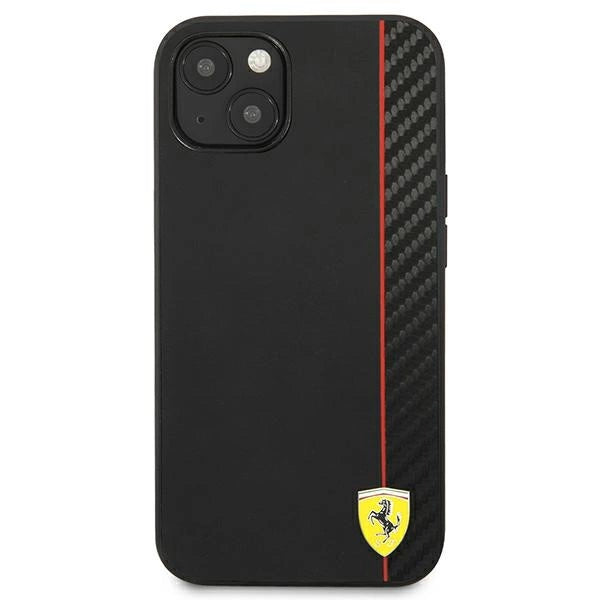 Ferrari FESAXHCP13SBK iPhone 13 mini 5.4" black/black hardcase On Track Carbon Stripe