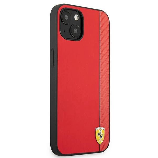 Ferrari FESAXHCP13SRE iPhone 13 mini 5.4" rød/rød hardcase On Track Carbon Stripe