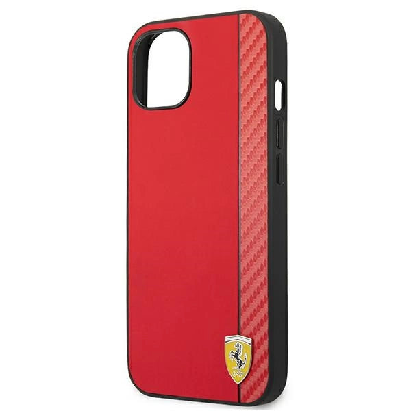 Ferrari FESAXHCP13SRE iPhone 13 mini 5.4" rød/rød hardcase On Track Carbon Stripe
