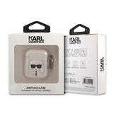 Karl Lagerfeld Glitter Karl's Head Case for AirPods 1/2 - Gold