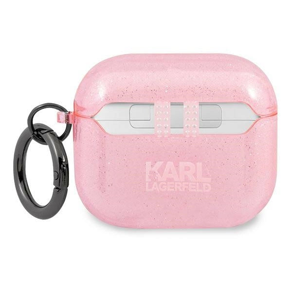 Karl Lagerfeld Glitter Karl's Head Case for AirPods 3 - Pink
