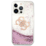 Guess GUHCP13XLG4GPI iPhone 13 Pro Max 6.7" pink/pink hardcase 4G Big Liquid Glitter
