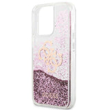 Guess GUHCP13XLG4GPI iPhone 13 Pro Max 6.7" pink/pink hardcase 4G Big Liquid Glitter