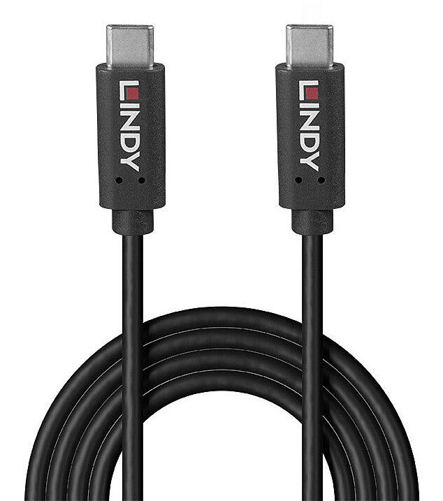 Lindy 36975 USB-kabel USB 3.2 Gen 2x2 0,5 m USB C 20 Gbit/sek. 100 W Sort
