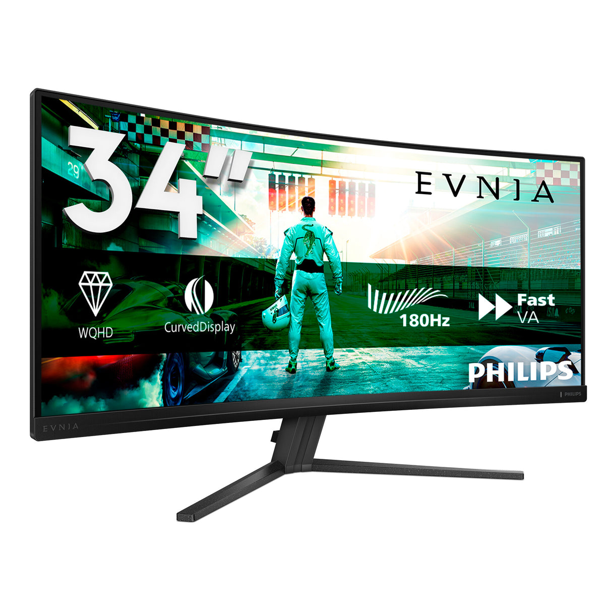 Philips Evnia 34M2C3500L/00 computerskærm 86,4 cm (34") 3440 x 1440 pixel Wide Quad HD LCD Sort
