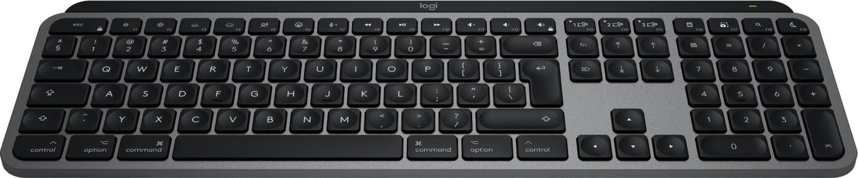 Logitech Master MX Keys S for Mac tastatur Kontor RF trådløs + Bluetooth QWERTY US International Aluminium, Sort