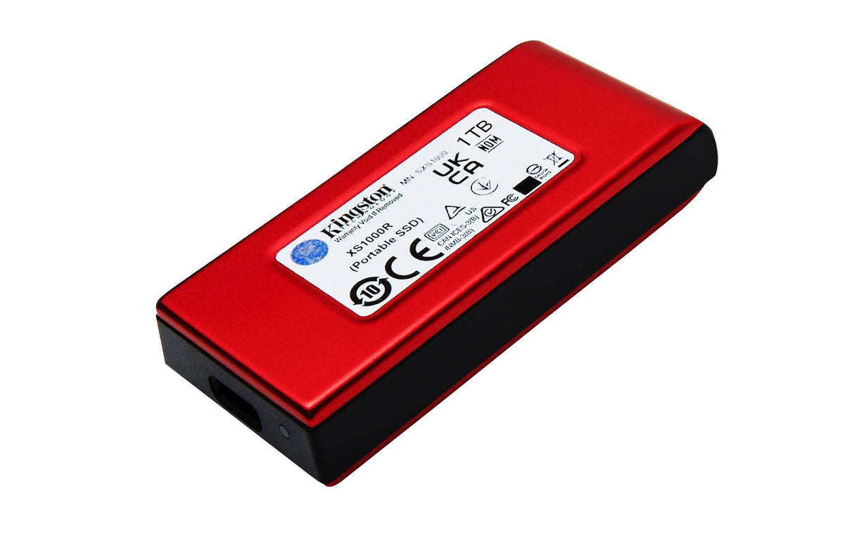 Kingston Technology 1 TB XS1000 Red External USB 3.2 Gen 2 – Bærbart SSD-drev