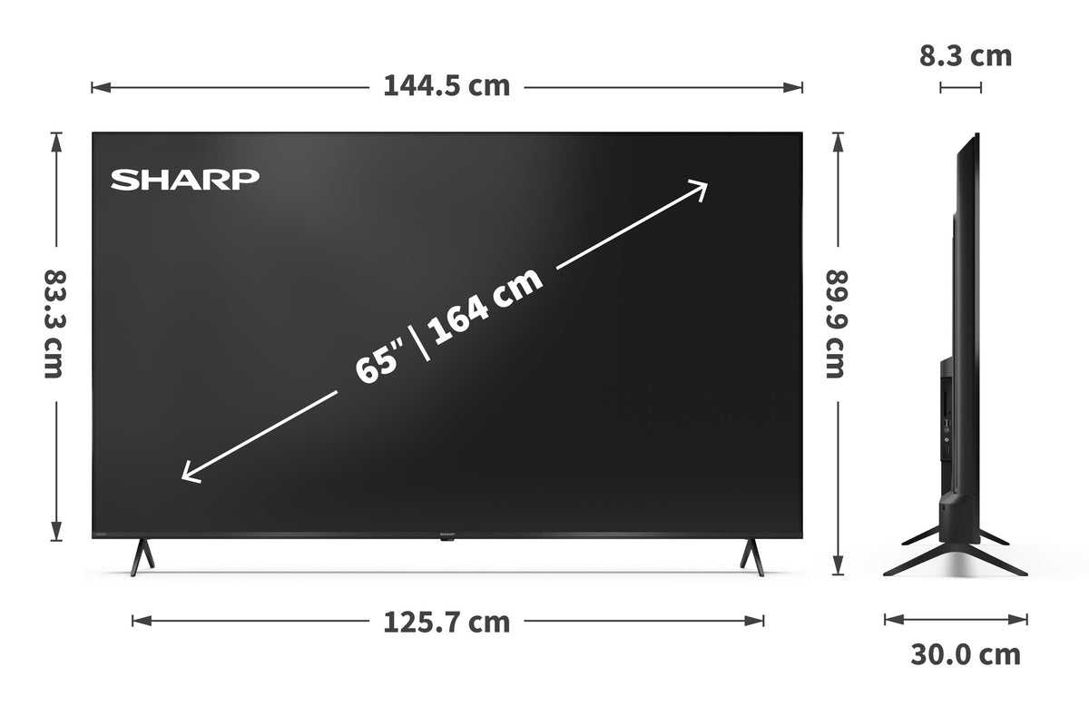 Sharp | 65HP5265E | 65 | Smart TV | Google TV | UHD | Black