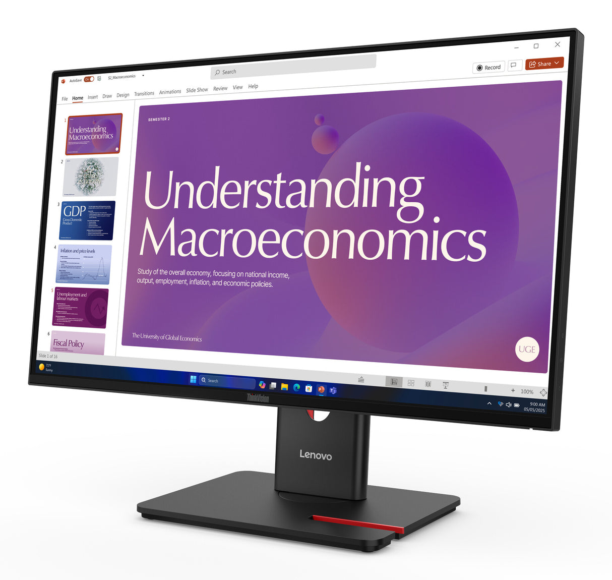 Lenovo ThinkVision T24D-40 computerskærm 60,5 cm (23.8") 1920 x 1080 pixel Fuld HD LCD Sort
