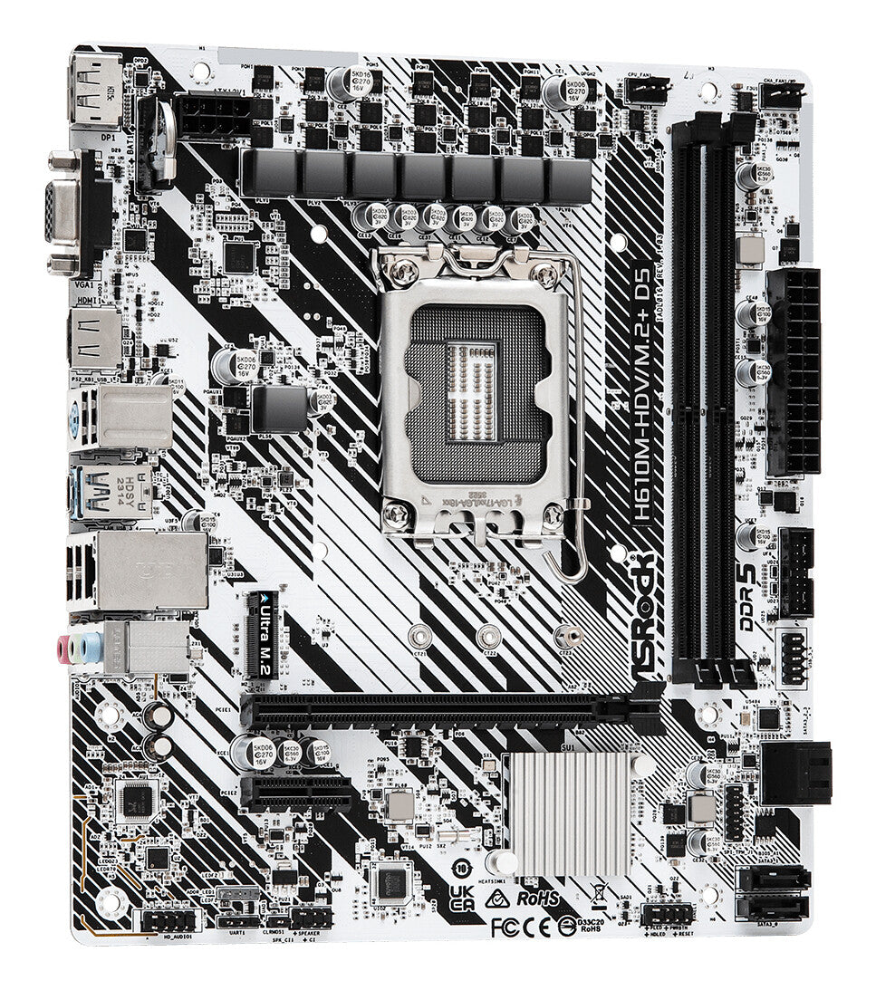 ASRock H610M-HDV/M.2+ D5 Micro-ATX LGA1700 Intel H610