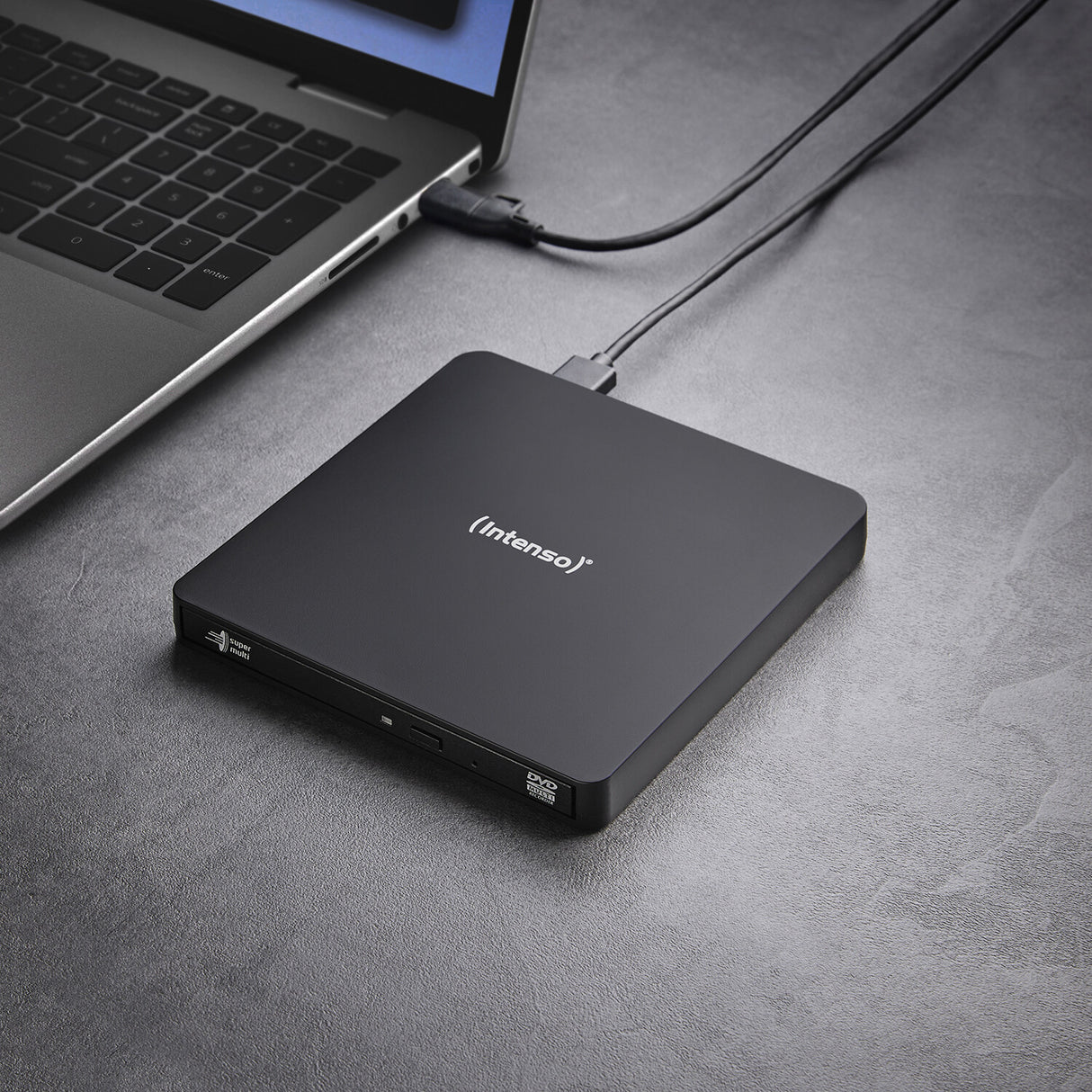 Intenso EOD 400D Slim optisk diskdrev DVD Super Multi DL Sort