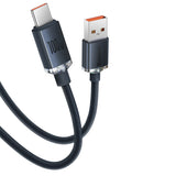 Baseus Crystal Shine Series cable USB cable for fast charging and data transfer USB Type A - USB Type C 100W 1.2m black (CAJY000401)