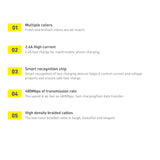 Baseus Crystal Shine Series kabel USB-kabel til hurtig opladning og dataoverførsel USB Type A - USB Type C 100W 1,2m blå (CAJY000403)