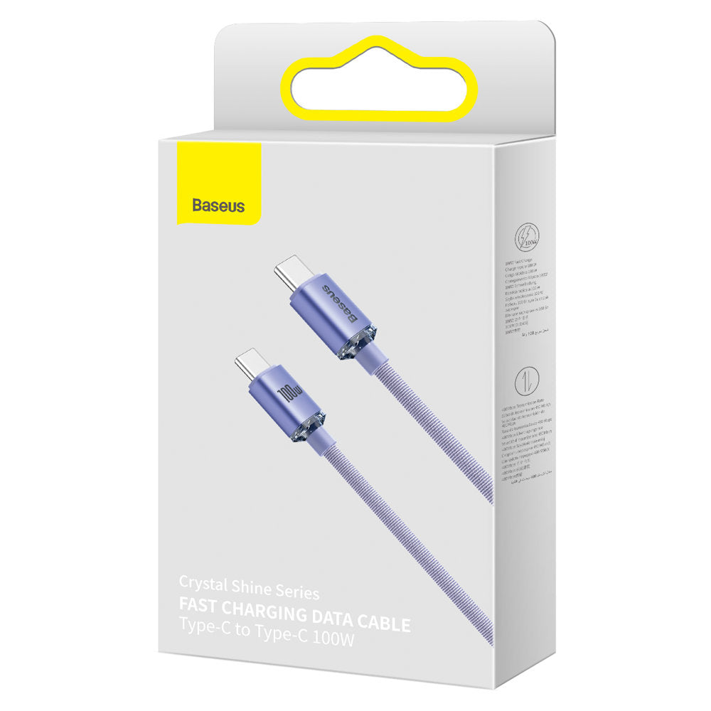 Baseus CAJY000605 USB-C - USB-C PD Cable 100W 5A 480Mb/s 1.2m - Purple