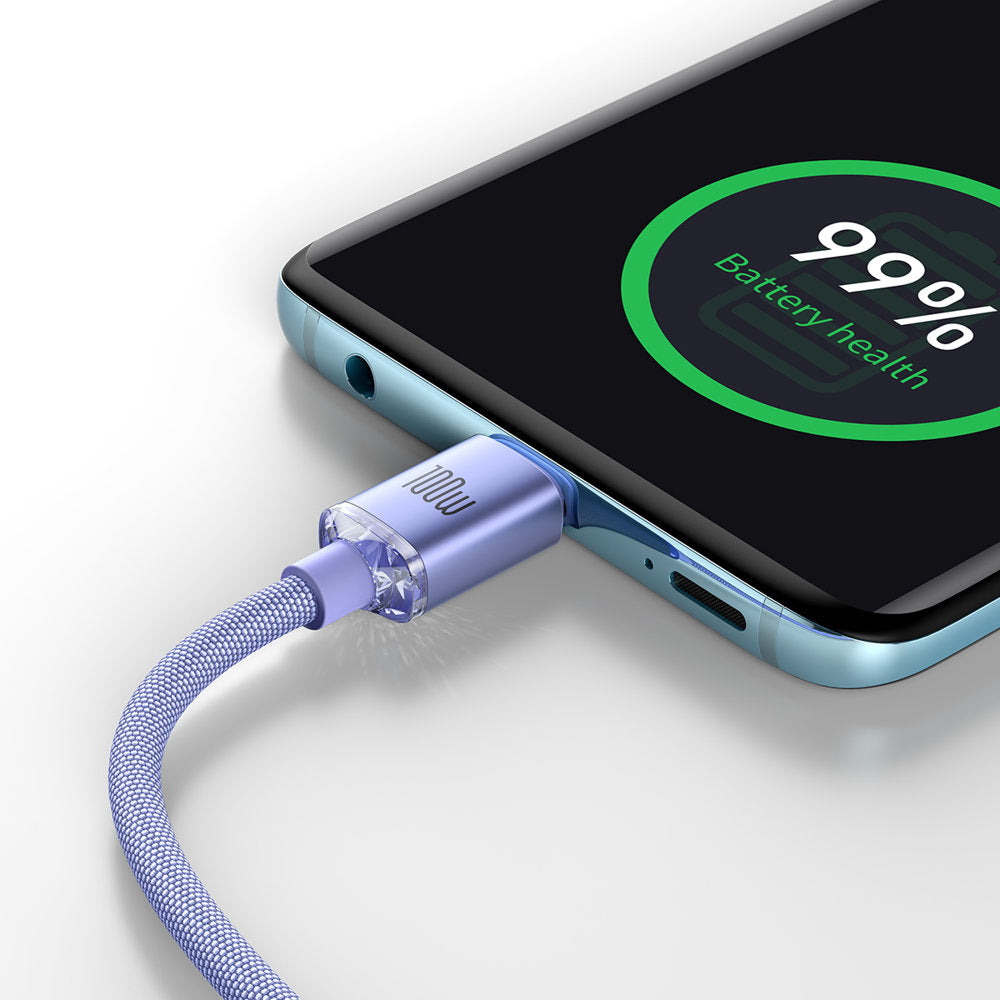 Baseus CAJY000605 USB-C - USB-C PD Cable 100W 5A 480Mb/s 1.2m - Purple