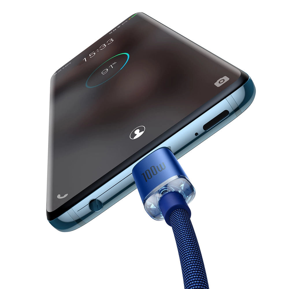 Baseus CAJY000703 USB-C - USB-C PD kabel 100W 480Mb/s 2m - blå
