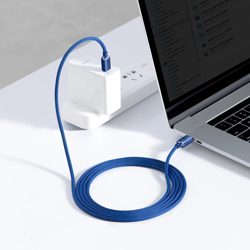Baseus CAJY000703 USB-C - USB-C PD kabel 100W 480Mb/s 2m - blå