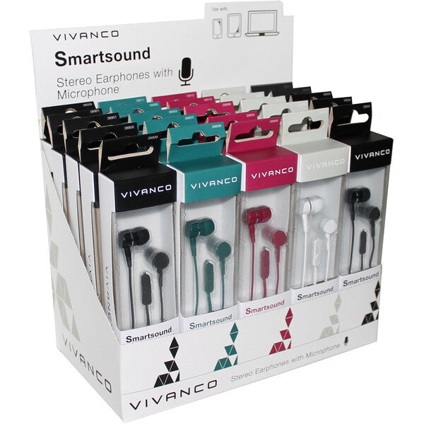 Vivanco 38899 hovedtelefoner/headset Ledningsført I ørerne Opkald/musik Flerfarvet