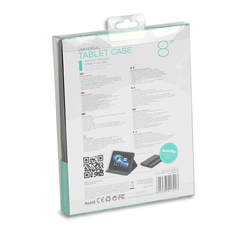 Platinet OCT8MG tablet etui 20,3 cm (8") Folie Grå