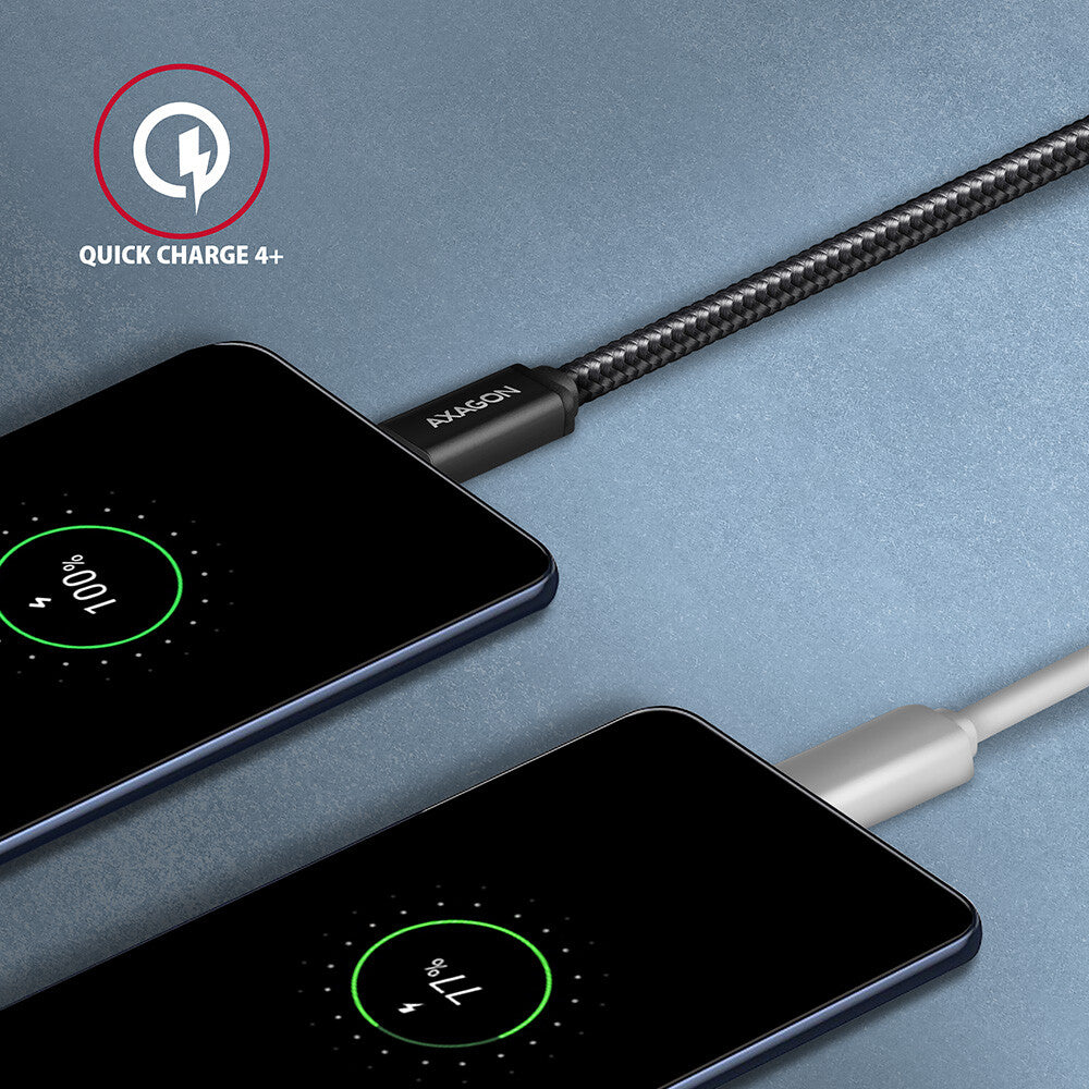 Axagon BUCM3-AM20AB USB-kabel USB 3.2 Gen 1 (3.1 Gen 1) 2 m USB C USB A 5 Gbit/sek. Sort