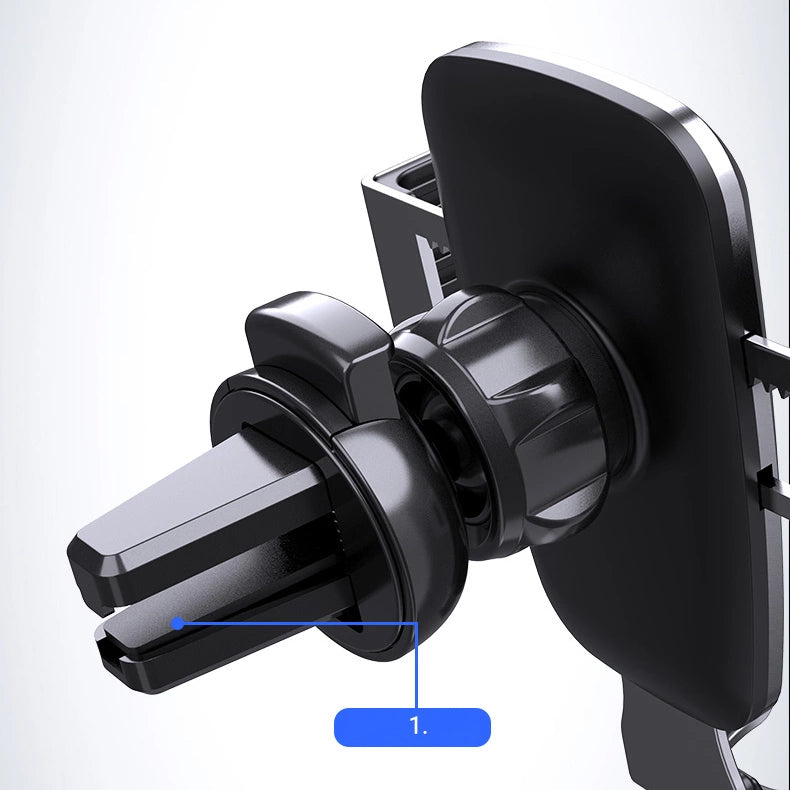 Gravity smartphone bilholder, sort ventilationsgrill (YC08)