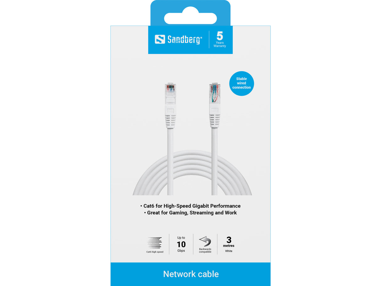 Sandberg Network Cable UTP Cat6 3 m