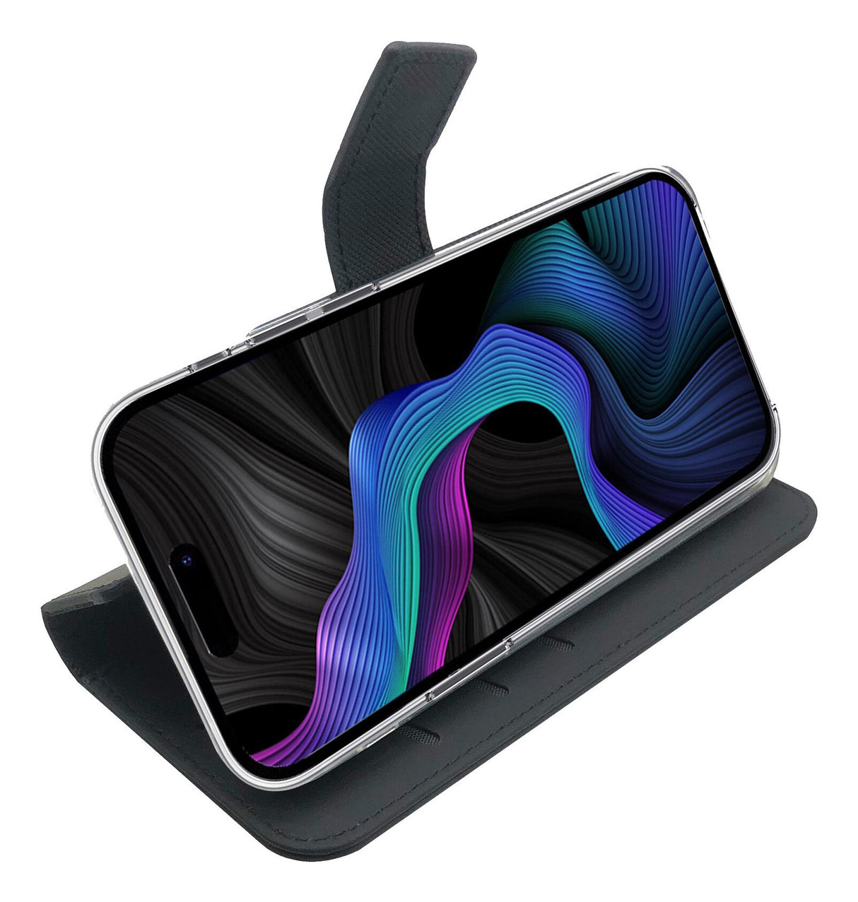 Celly WALLY1053 mobiltelefon etui 15,5 cm (6.1") Tegnebogsetui Sort