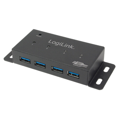 LogiLink UA0149 interface hub 5000 Mbit/s Grå