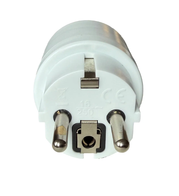 E-LINE Adapter fra Schuko/Pind-jord til DK m/j