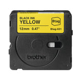 Brother BTAG-631 etiketbånd Sort på gul